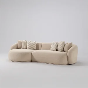 Hoekbank Links PALERME Kleur Blanc cassé
