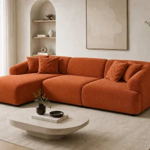 Hoekbank links New-York TERRACOTTA