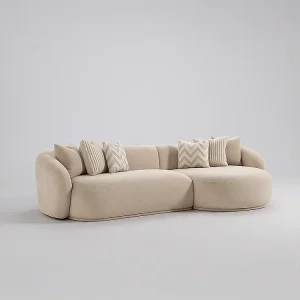 Hoekbank recht PALERME Kleur Blanc cassé Hoekbank recht PALERME Kleur Blanc cassé