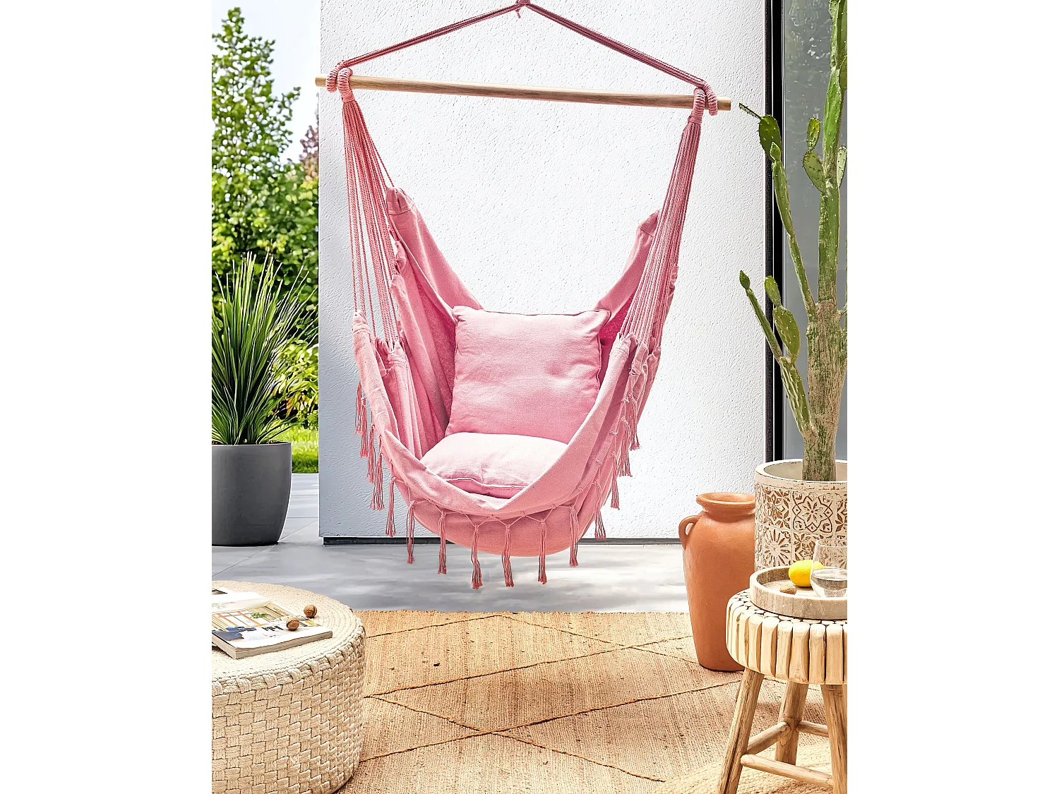 Hangstoel BONEA Katoen Roze