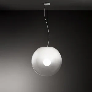 Hanglamp van gekapseld opaalwit geblazen glas, metalen en aluminium structuur, diameter 50 cm, E27 fitting, klasse I, IP20 – Perenz Hanglamp van gekapseld opaalwit geblazen glas, metalen en aluminium structuur, diameter 50 cm, E27 fitting, klasse I, IP20 – Perenz