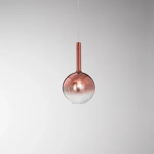 Hanglamp van koperkleurig spiegelend borosilicaatglas, 1x40W E27, modern design met verstelbare kabel, ideaal voor binnenverlichting – Perenz Hanglamp van koperkleurig spiegelend borosilicaatglas, 1x40W E27, modern design met verstelbare kabel, ideaal voor binnenverlichting – Perenz