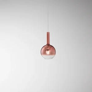 Hanglamp van gecoat, spiegelend koperkleurig borosilicaatglas, E27 fitting, modern design, verstelbare kabel, diameter 20 cm, IP20 – Perenz Hanglamp van gecoat, spiegelend koperkleurig borosilicaatglas, E27 fitting, modern design, verstelbare kabel, diameter 20 cm, IP20 – Perenz