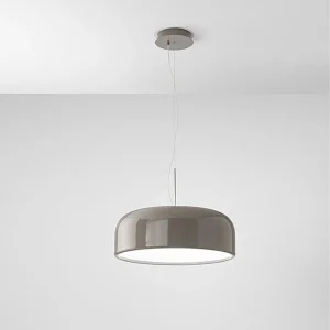 Hanglamp van gepolijst duifgrijs metaal met geïntegreerde dimbare CCT-led, diameter 48,5 cm, in hoogte verstelbaar tot 318 cm – Perenz Hanglamp van gepolijst duifgrijs metaal met geïntegreerde dimbare CCT-led, diameter 48,5 cm, in hoogte verstelbaar tot 318 cm – Perenz