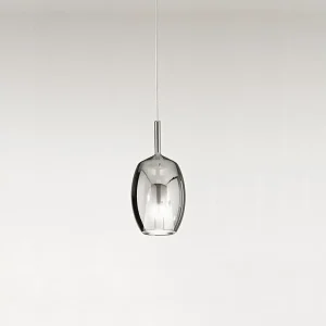 Hanglamp van gerookt spiegelend borosilicaatglas met E27 fitting, diameter 17 cm, hoogte 36,5 cm, 300 cm snoer – Perenz Hanglamp van gerookt spiegelend borosilicaatglas met E27 fitting, diameter 17 cm, hoogte 36,5 cm, 300 cm snoer – Perenz