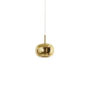 Hanglamp van borosilicaatglas 8248, met spiegelende gouden afwerking, diameter 22,5 cm, E27 fitting, modern en elegant design – Perenz Hanglamp van borosilicaatglas 8248, met spiegelende gouden afwerking, diameter 22,5 cm, E27 fitting, modern en elegant design – Perenz