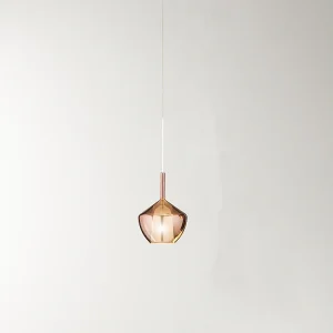 Hanglamp van borosilicaatglas 8248, spiegelende koperen afwerking, diameter 22,5 cm, E27 fitting, modern en elegant design – Perenz Hanglamp van borosilicaatglas 8248, spiegelende koperen afwerking, diameter 22,5 cm, E27 fitting, modern en elegant design – Perenz