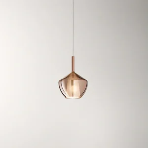 Hanglamp van borosilicaatglas 20×27,5 cm met spiegelende koperen afwerking en E27-fitting (serie 10S48250 – Perenz) Hanglamp van borosilicaatglas 20×27,5 cm met spiegelende koperen afwerking en E27-fitting (serie 10S48250 – Perenz)