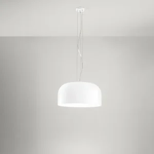 Hanglamp van opaalwit glas en gelakt metaal, diameter 50 cm, E27 fitting, moderne en minimalistische stijl voor interieurs, klasse I – Perenz Hanglamp van opaalwit glas en gelakt metaal, diameter 50 cm, E27 fitting, moderne en minimalistische stijl voor interieurs, klasse I – Perenz