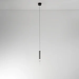 Hanglamp van gerookt spiegelend en titaniumgrijs borosilicaatglas, dimbare 8W LED, modern en elegant design – Perenz