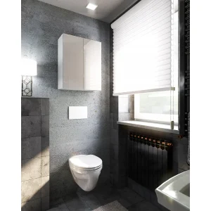 Glans witte wandkast 60 cm – Hoge kast en zuil voor badkamer Glans witte wandkast 60 cm – Hoge kast en zuil voor badkamer
