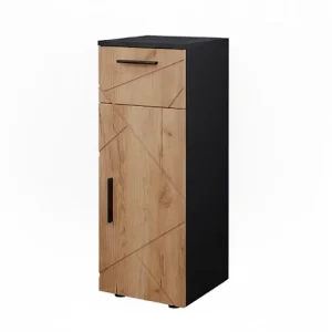 Halfhoge kast eik goud/antraciet 30x30x81 irma Halfhoge kast eik goud/antraciet 30x30x81 irma