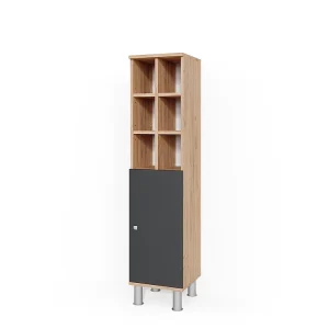 Halfhoge kast antraciet 30x30x130.6 fynn Halfhoge kast antraciet 30x30x130.6 fynn