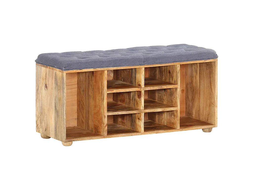 Halbankje 100x35x47 cm massief mangohout