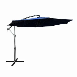 Tuinparasol ASTER / Zweefparasol Met Voet / Verstelbare Hoogte / UV-bescherming, Waterdicht / Donkerblauw / 300 x 300 x 45 cm Tuinparasol ASTER / Zweefparasol Met Voet / Verstelbare Hoogte / UV-bescherming, Waterdicht / Donkerblauw / 300 x 300 x 45 cm