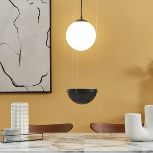 Hanglamp TOBINS Glas Zwart Hanglamp TOBINS Glas Zwart
