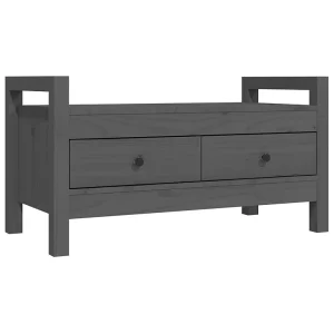 Halbankje 80x40x43 cm massief grenenhout grijs Halbankje 80x40x43 cm massief grenenhout grijs