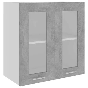 Bovenkast Lyon 60x31x60 cm bewerkt hout betongrijs
