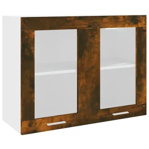 Bovenkast Lyon 80x31x60 cm bewerkt hout gerookt eikenkleurig Bovenkast Lyon 80x31x60 cm bewerkt hout gerookt eikenkleurig