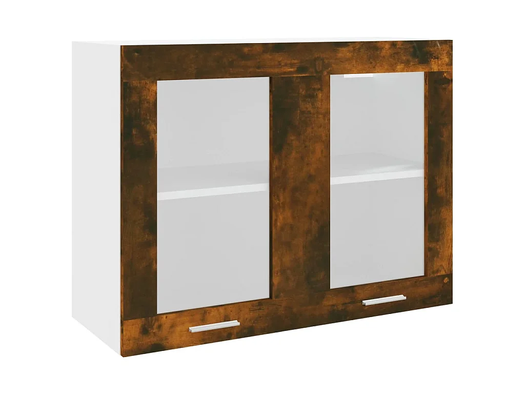 Bovenkast Lyon 80x31x60 cm bewerkt hout gerookt eikenkleurig