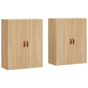 Hangkasten 2 st 69,5x34x90 cm sonoma eikenkleurig Hangkasten 2 st 69,5x34x90 cm sonoma eikenkleurig