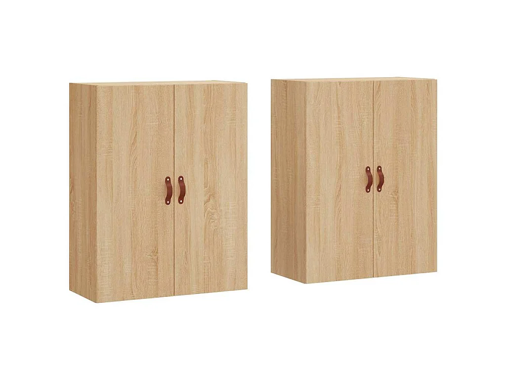 Hangkasten 2 st 69,5x34x90 cm sonoma eikenkleurig