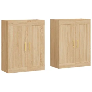 Hangkasten 2 st bewerkt hout sonoma eikenkleurig Hangkasten 2 st bewerkt hout sonoma eikenkleurig