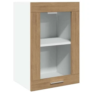 Bovenkast Lyon 40x31x60 cm bewerkt hout artisanaal eikenkleurig