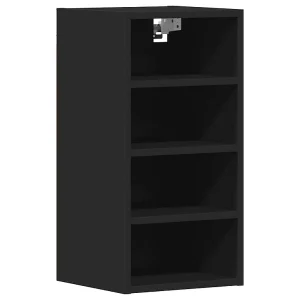 Bovenkast Riga 30×29,5×60 cm bewerkt hout zwart Bovenkast Riga 30×29,5×60 cm bewerkt hout zwart