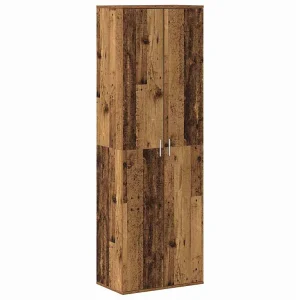 Highboard Oud Hout 60 x 35 x 180 cm Bewerkt hout Highboard Oud Hout 60 x 35 x 180 cm Bewerkt hout