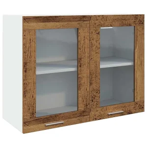 Bovenkast Lyon 80x31x60 cm bewerkt hout oud houtkleurig Bovenkast Lyon 80x31x60 cm bewerkt hout oud houtkleurig