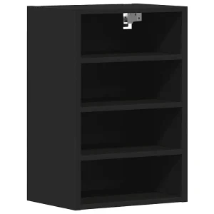 Bovenkast Riga 40×29,5×60 cm bewerkt hout zwart Bovenkast Riga 40×29,5×60 cm bewerkt hout zwart