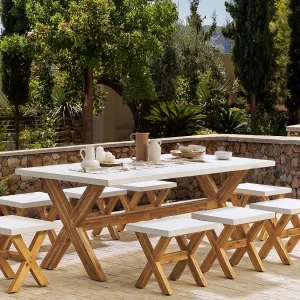 Tuinstoel OLBIA Beton Wit