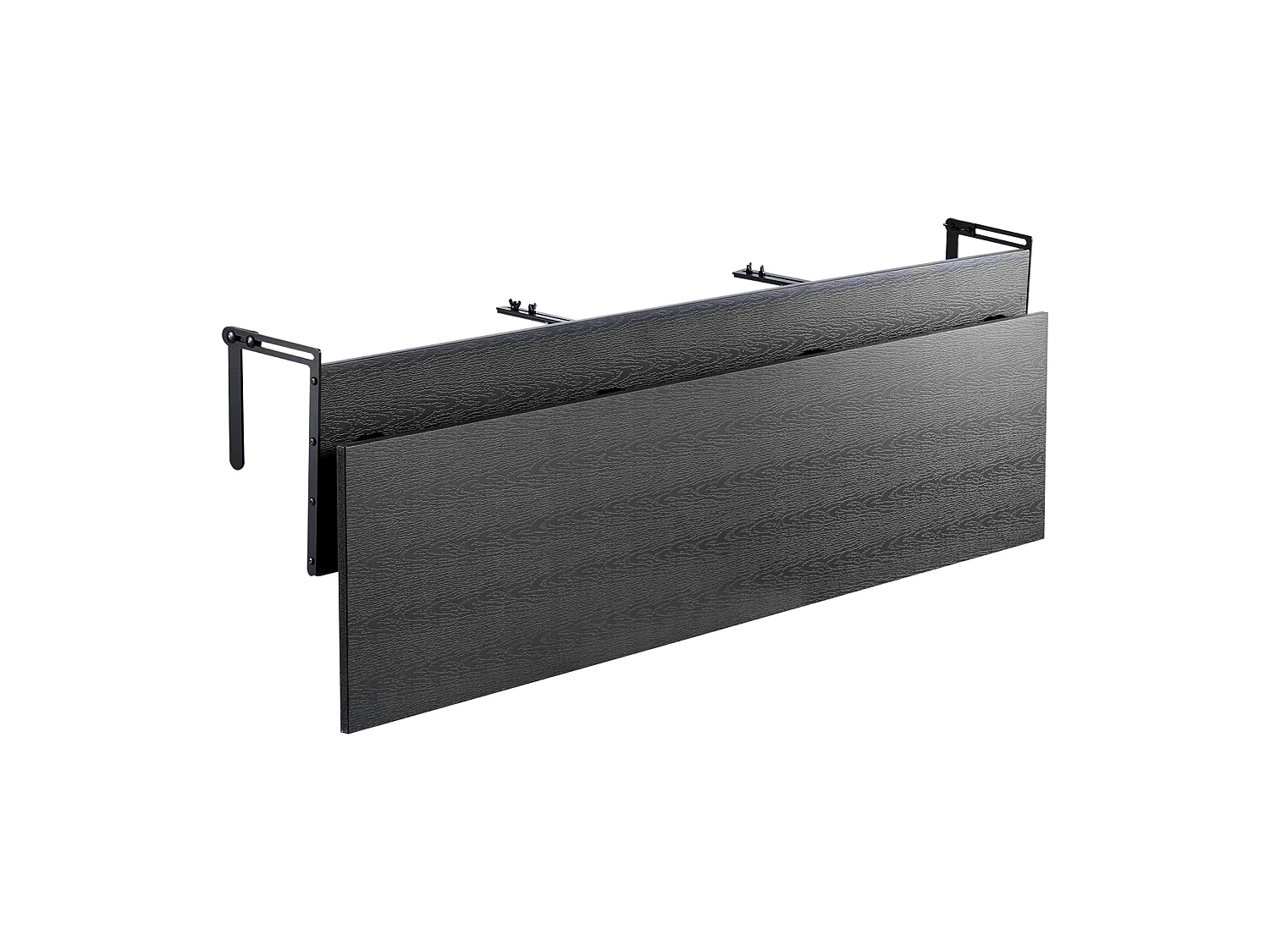 Hangtafel voor Balkon, SucceBuy 30 × 150 cm Opvouwbare Balkontafel, Bartafel voor Buitenpatio met Reling