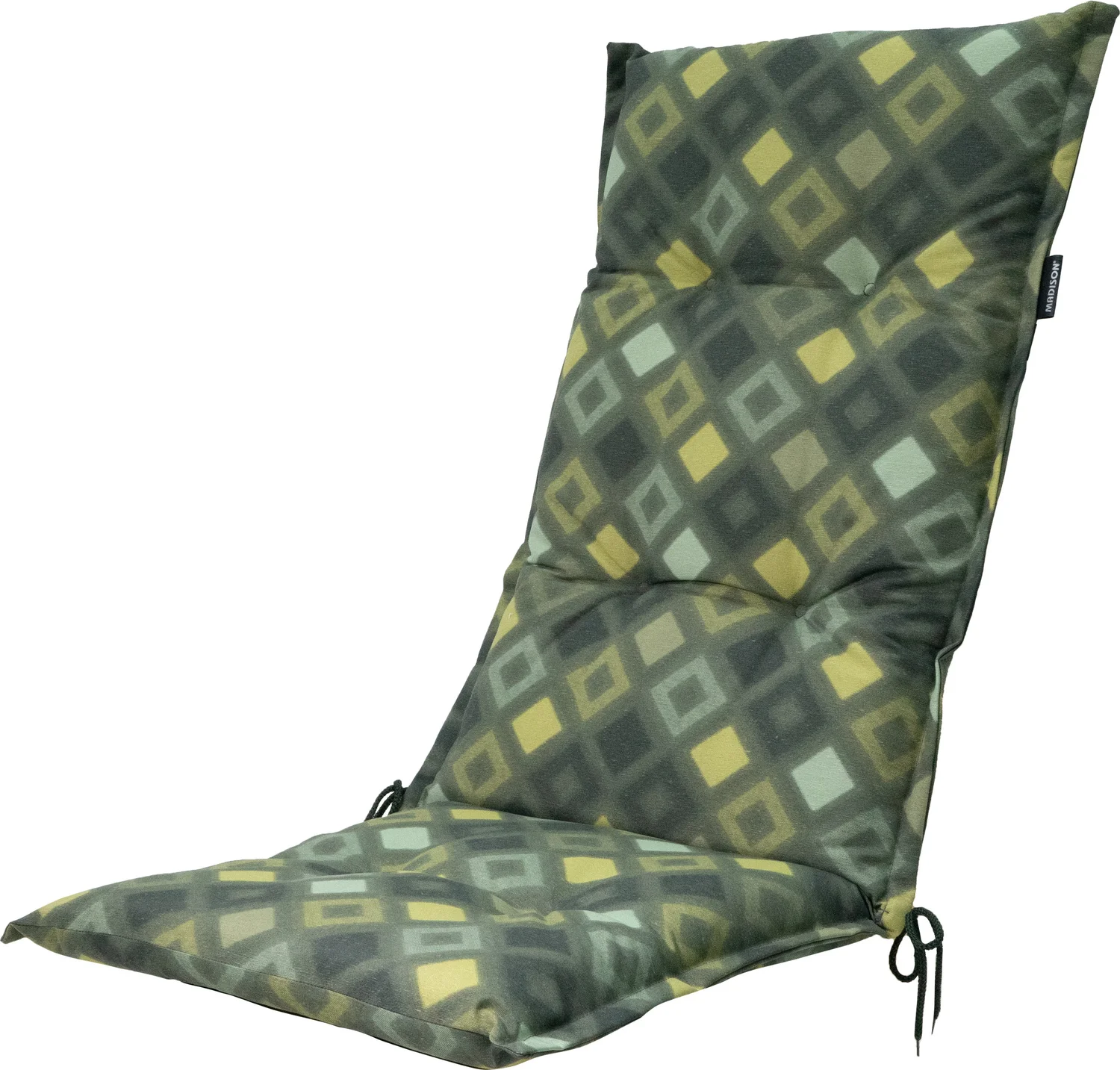 Madison tuinkussen hoge rug Grids groen 123 x 50 x 7 cm