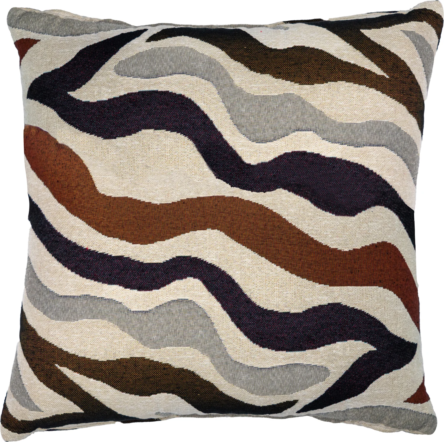 Madison Home sierkussen Flo wit / bruin / grijs 45 x 45 cm