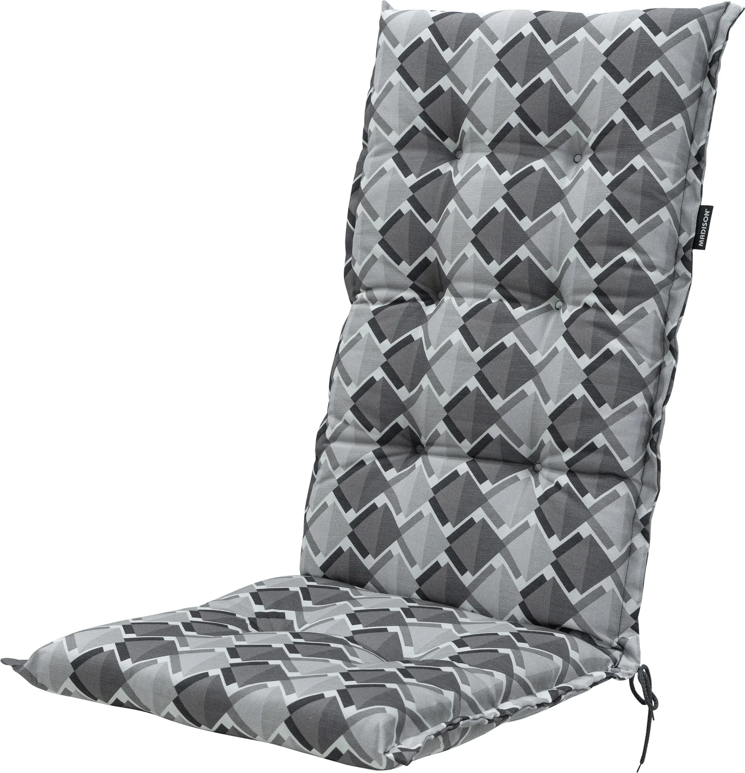 Madison tuinkussen hoge rug Siem grijs 123 x 50 x 7 cm