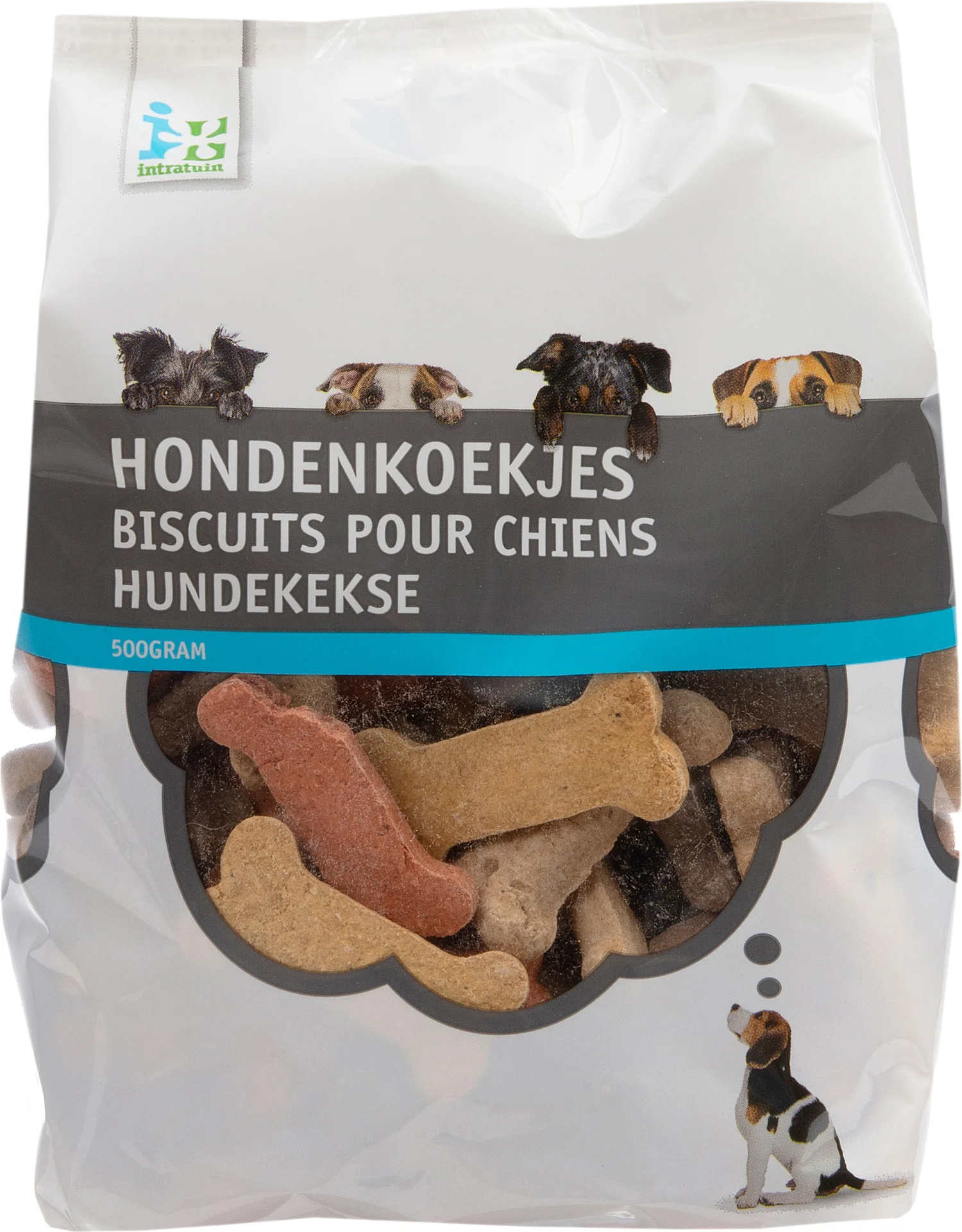 Intratuin hondenkoekjes kluifjes 4 mix 500 g