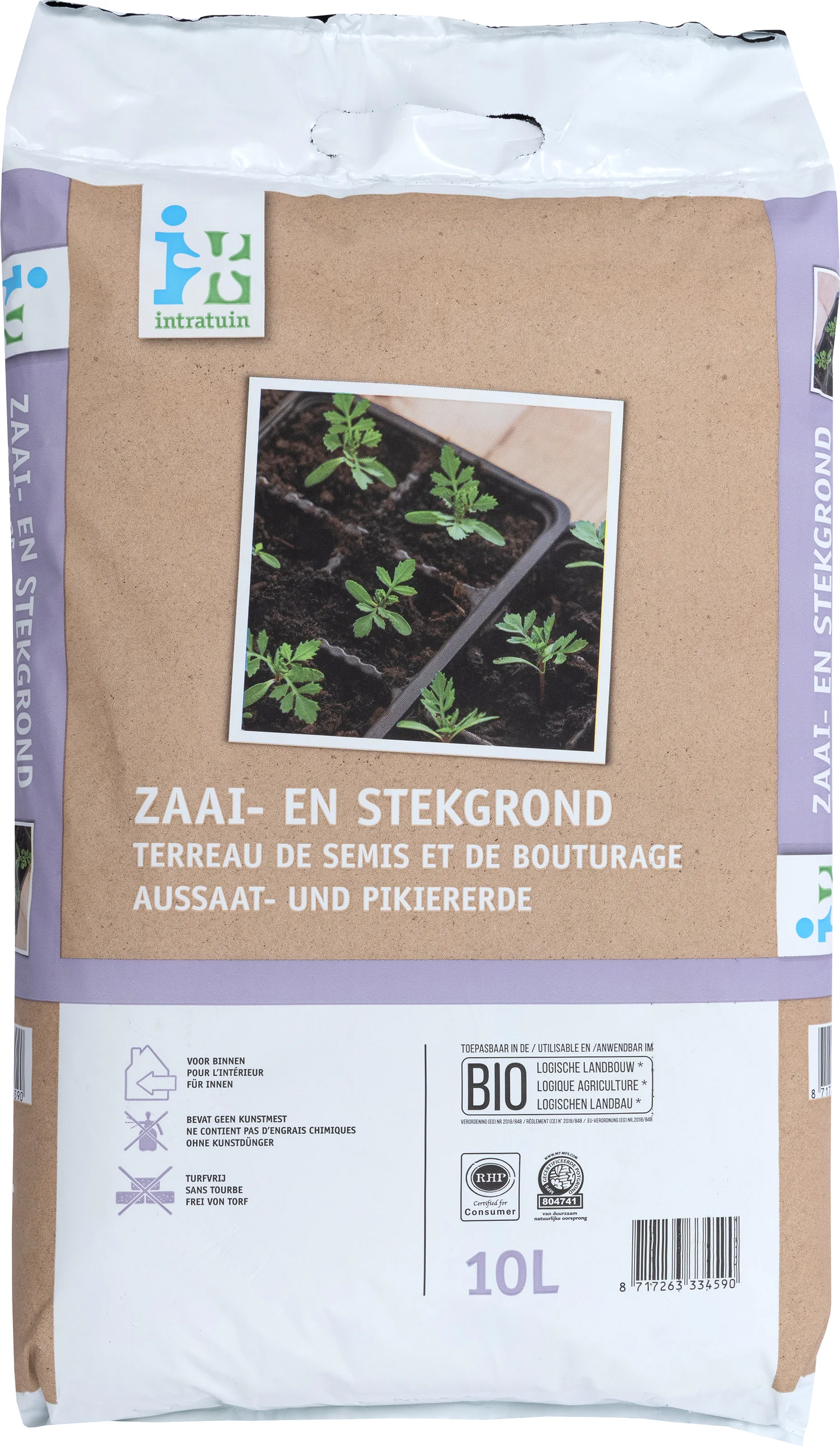 Intratuin zaai- en stekgrond turfvrij Bio RHP 10 L