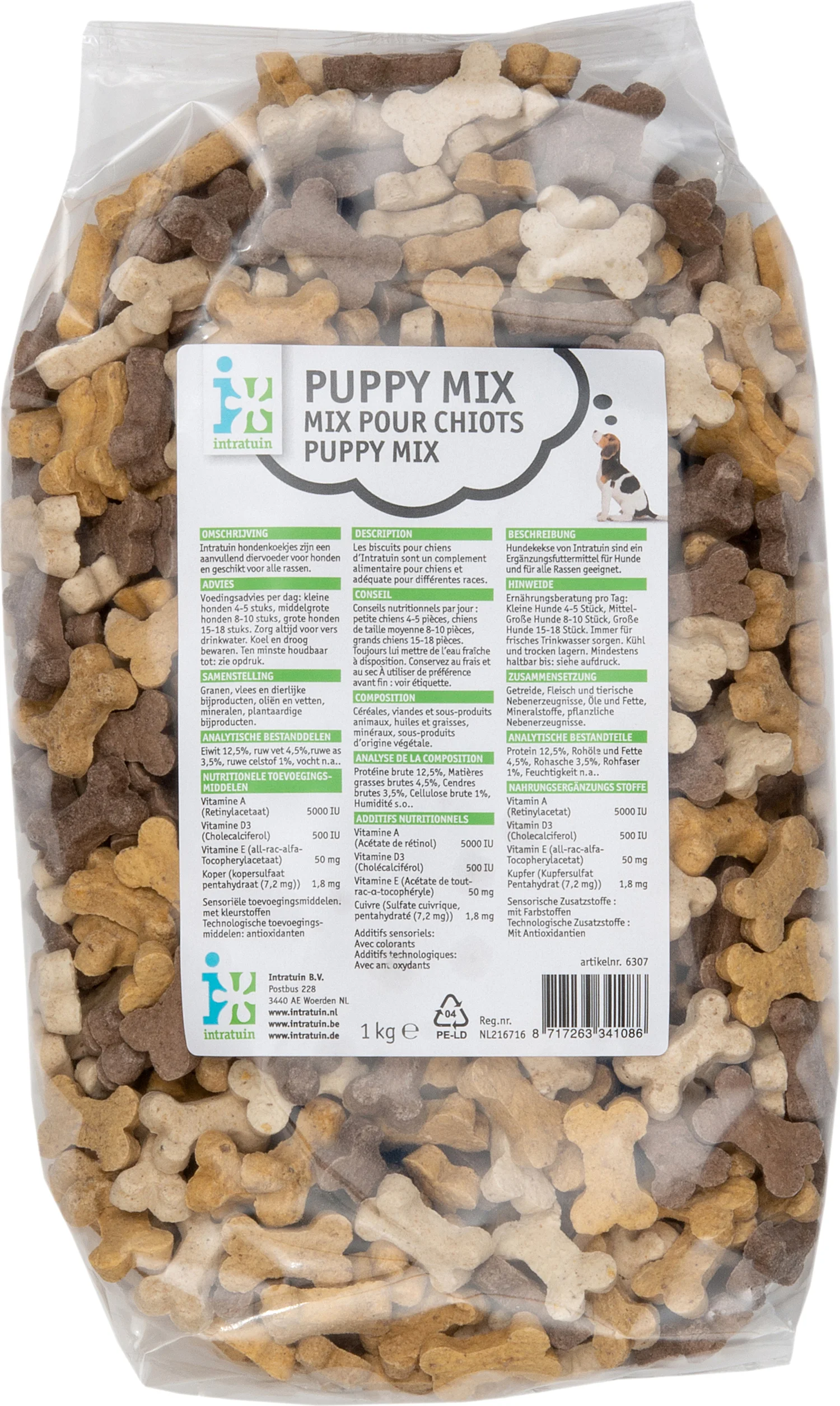 Intratuin hondenkoekjes Puppy mix 1 kg