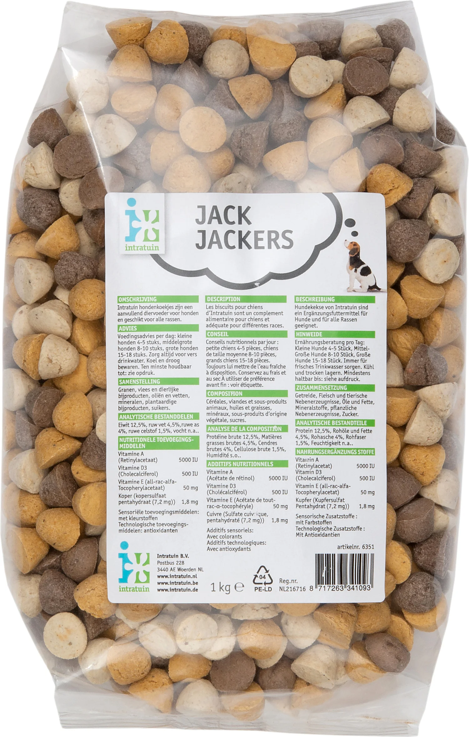 Intratuin hondenkoekjes Jack Jackers 1 kg