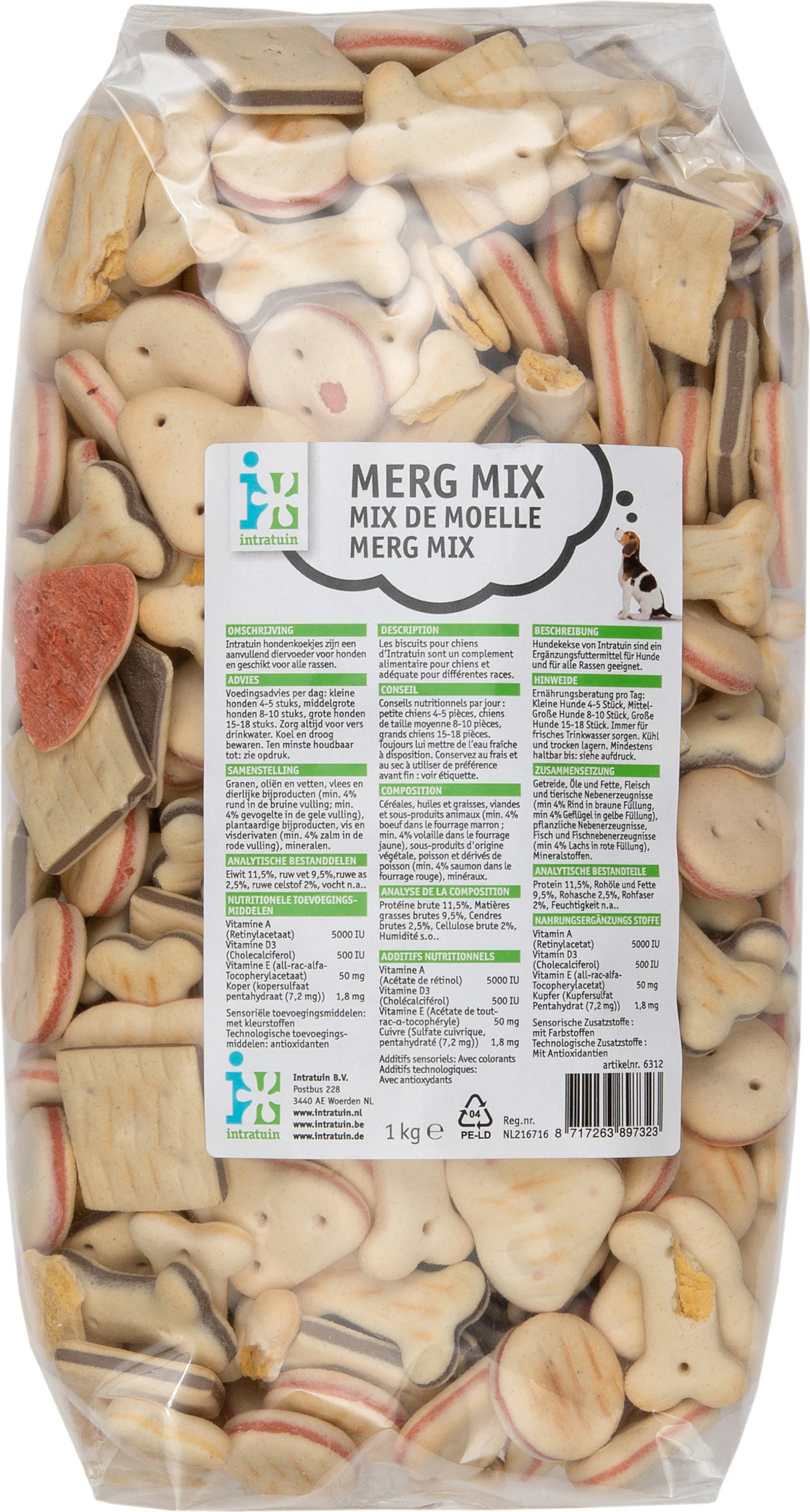Intratuin hondenkoekjes Gold mix 1 kg