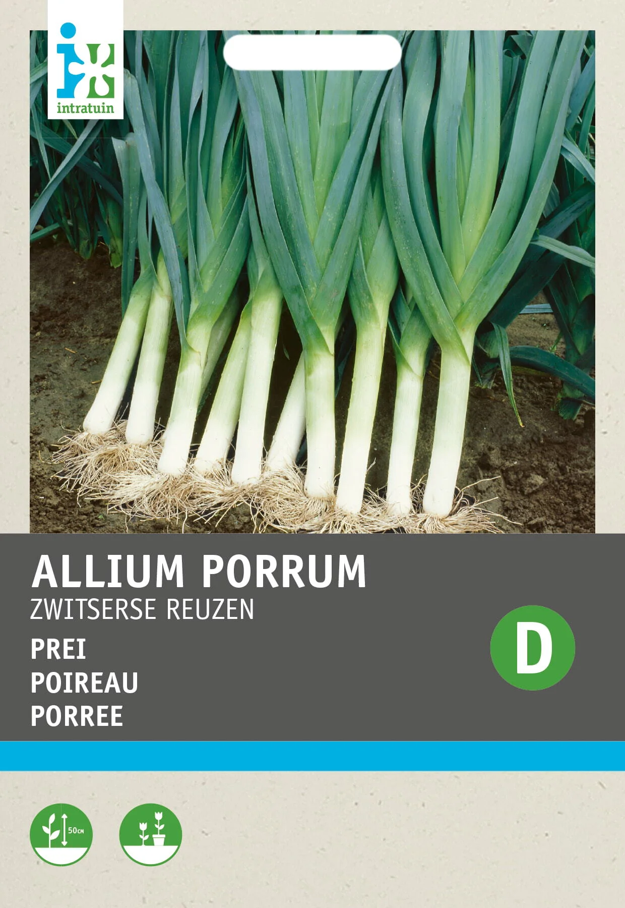 Intratuin groentezaad Prei (Allium porrum 'Zwitserse Reuzen')