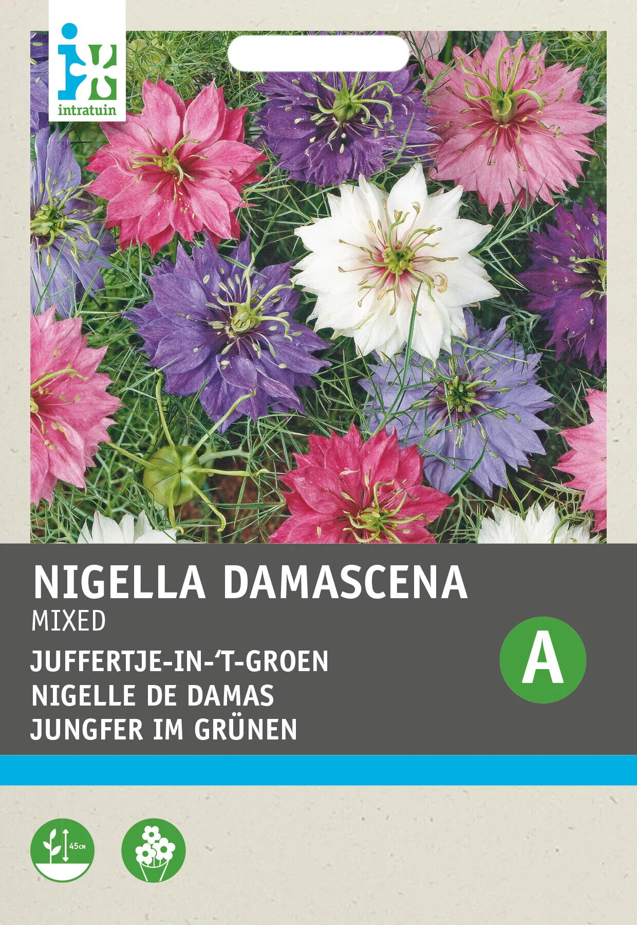 Intratuin bloemenzaad Juffertje in 't Groen (Nigella damascena 'Persian Jewels')