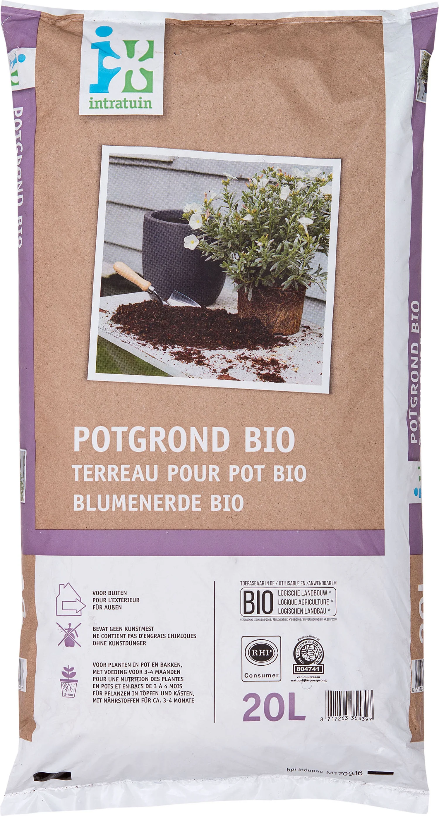 Intratuin potgrond Bio RHP 20 L