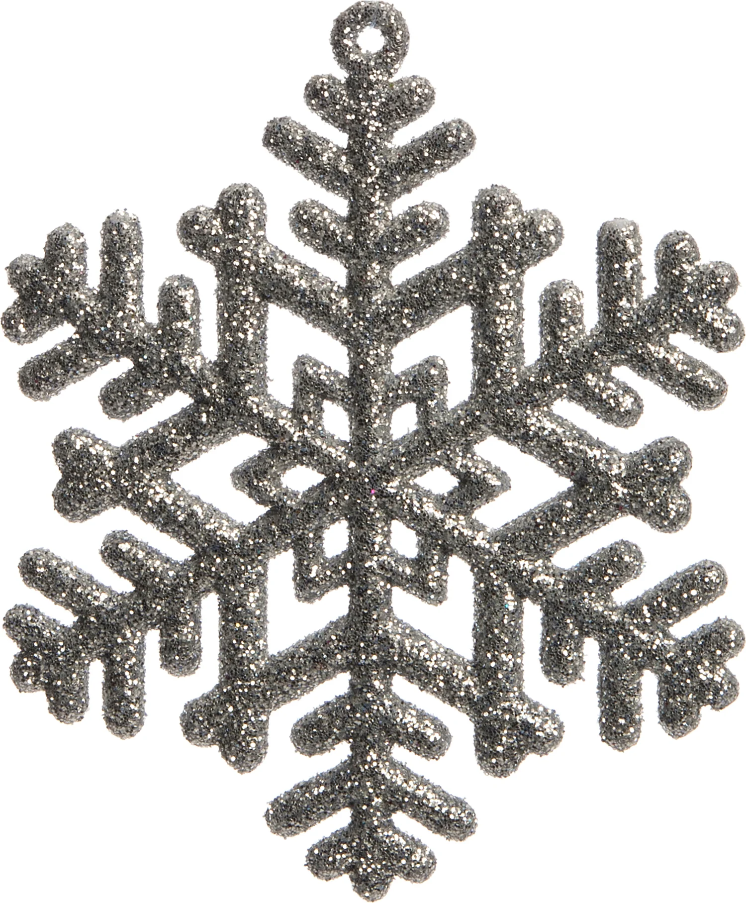 Intratuin kerst ornament sneeuwvlok zilver 7,5 x 6,5 x 0,5 cm 10 stuks