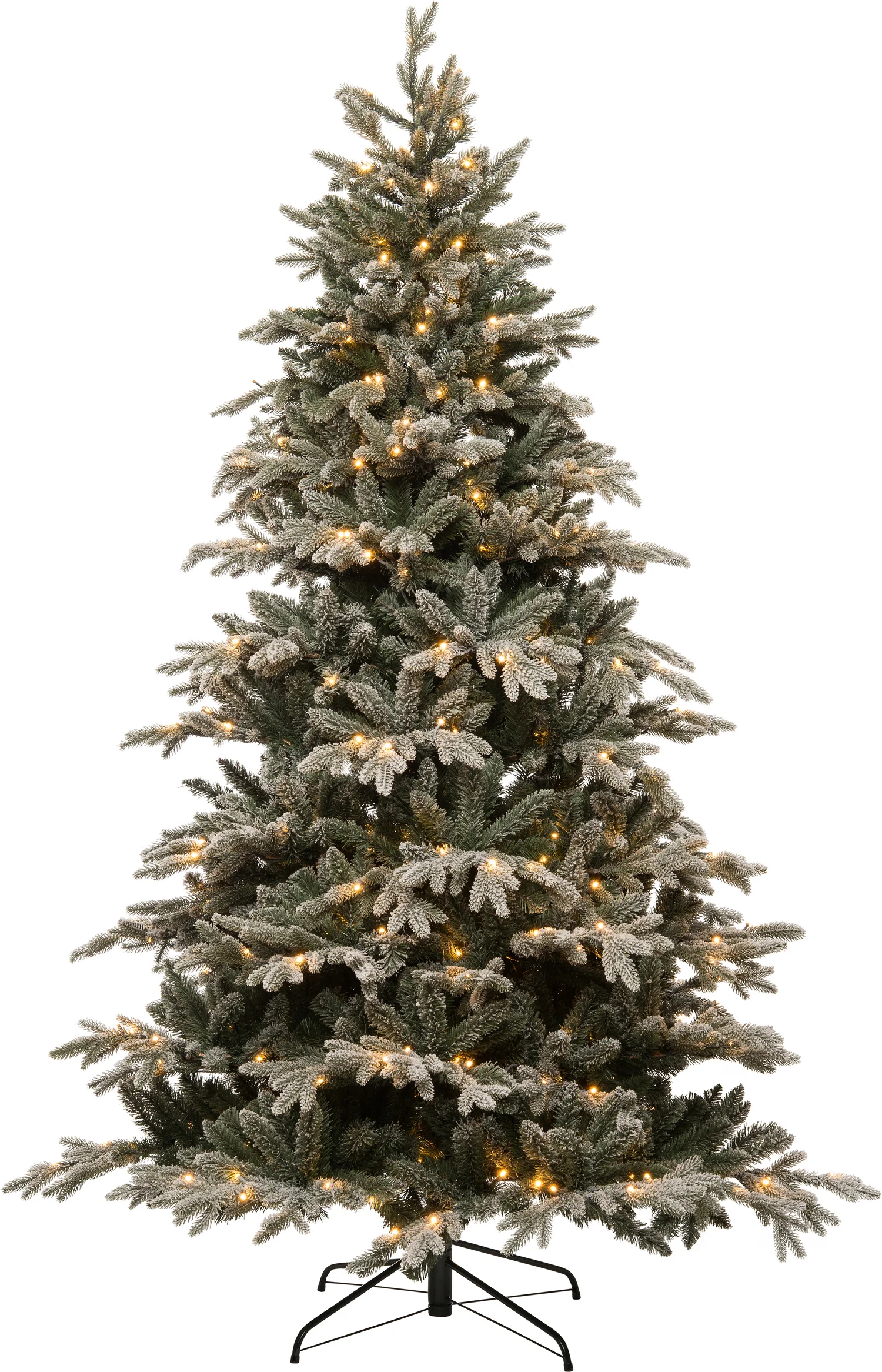 Intratuin kunstkerstboom Glis besneeuwd met 120 lampjes warm wit D 92 H 120 cm