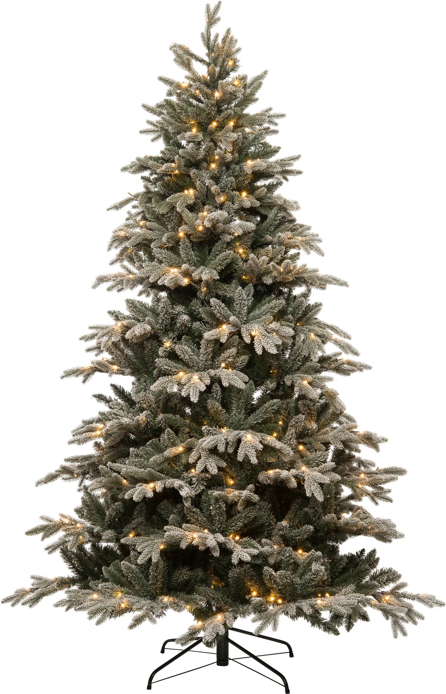 Intratuin kunstkerstboom Glis besneeuwd met 170 lampjes warm wit D 114 H 155 cm