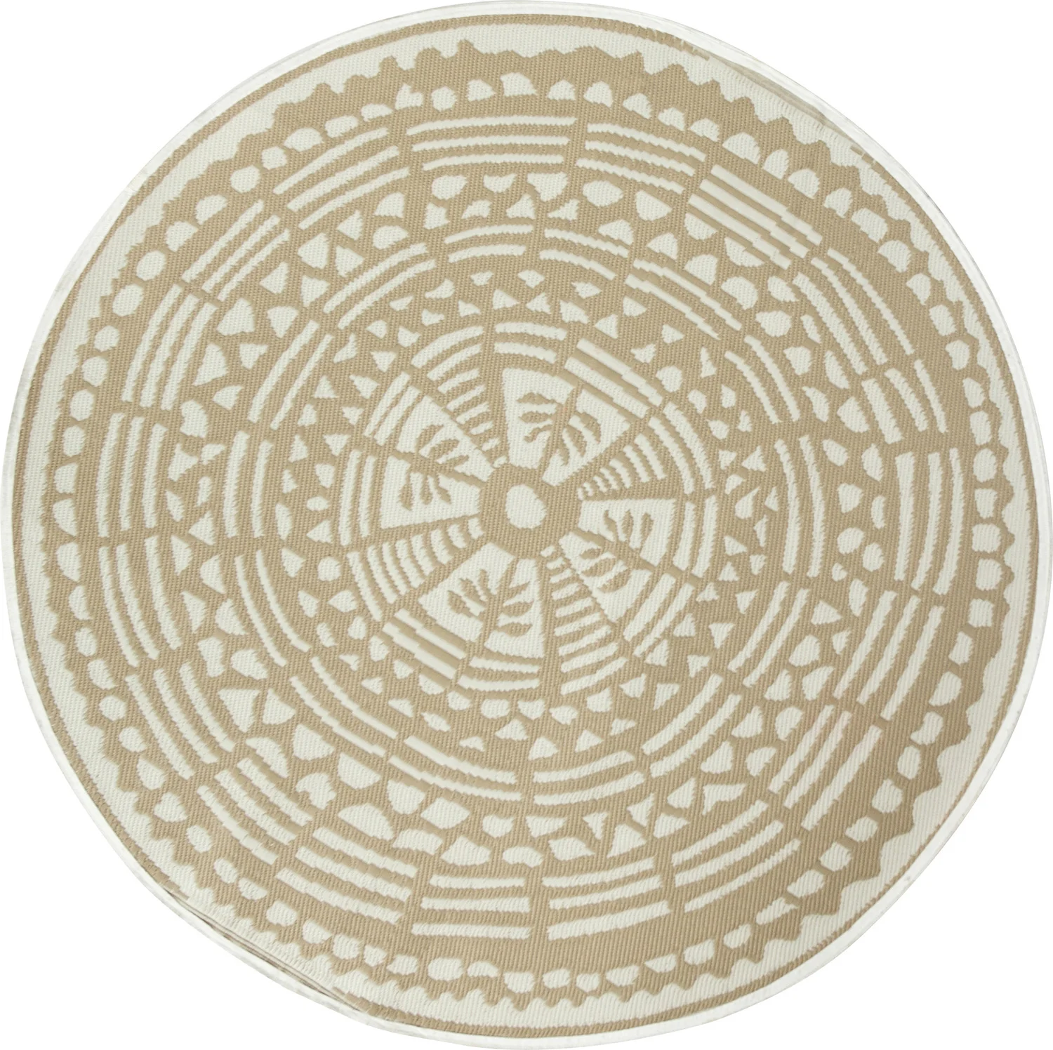 Intratuin buitenkleed Decor rond beige D 180 cm