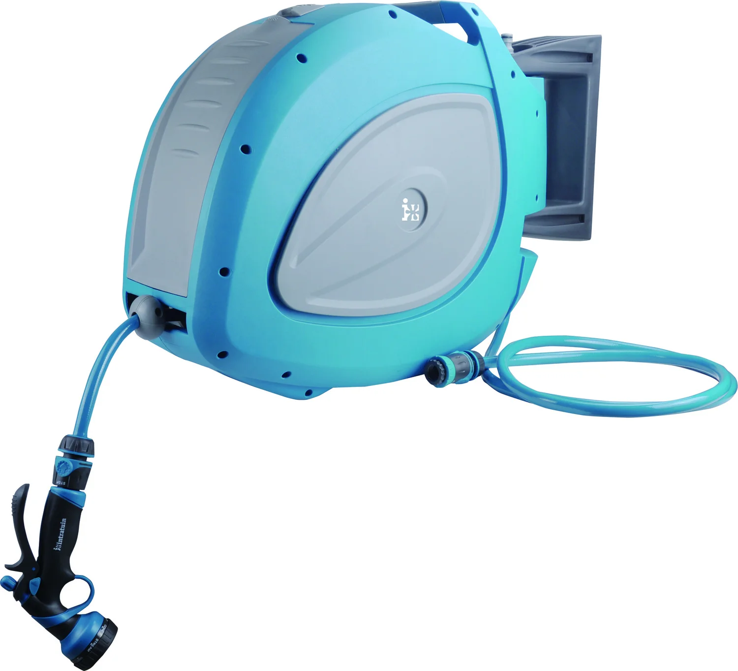 Intratuin wandslangbox blauw / grijs 30 m